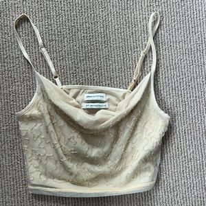 UO Beaded Cowl Neck Top